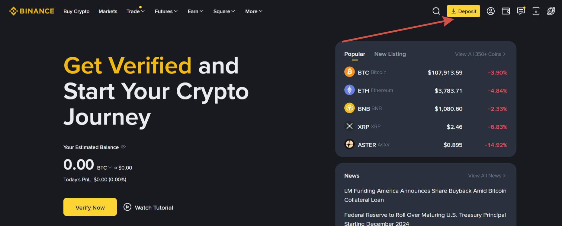 Как пополнить счёт на Binance из России в 2025 году