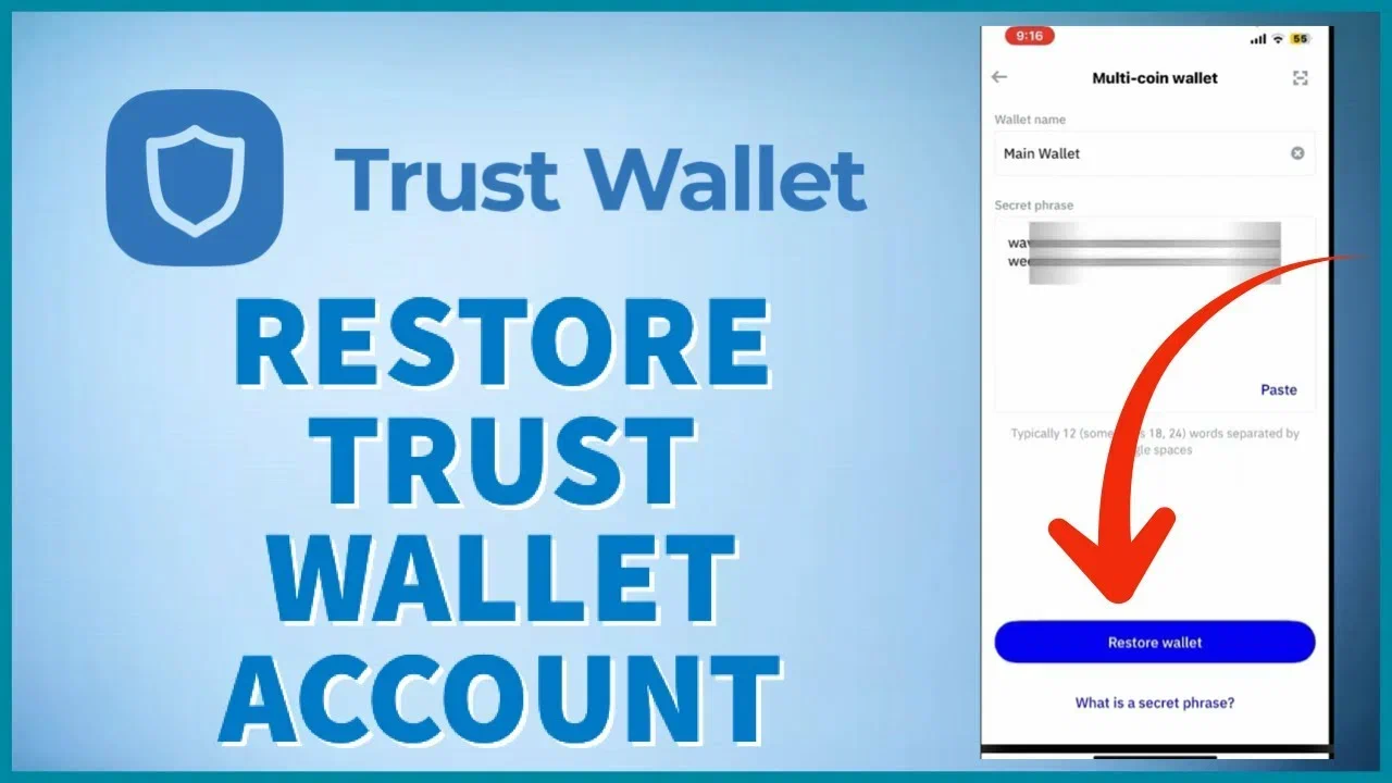 Как восстановить доступ к Trust Wallet